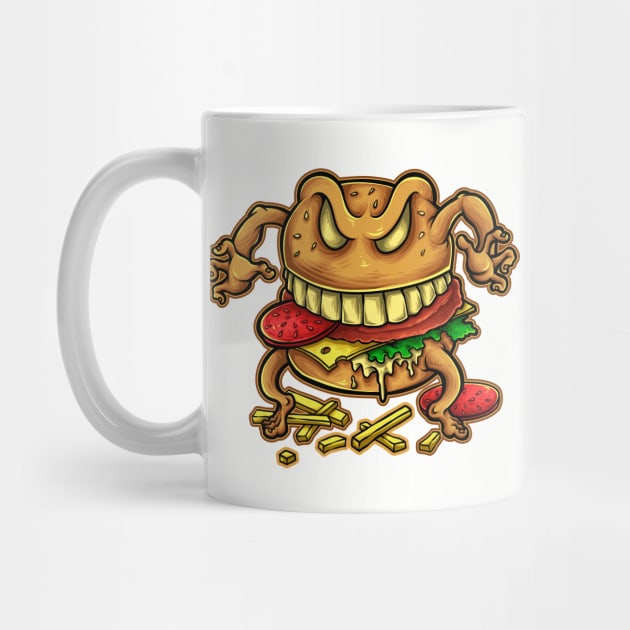 Hamburger Monster Illustrated Design by Jarecrow 